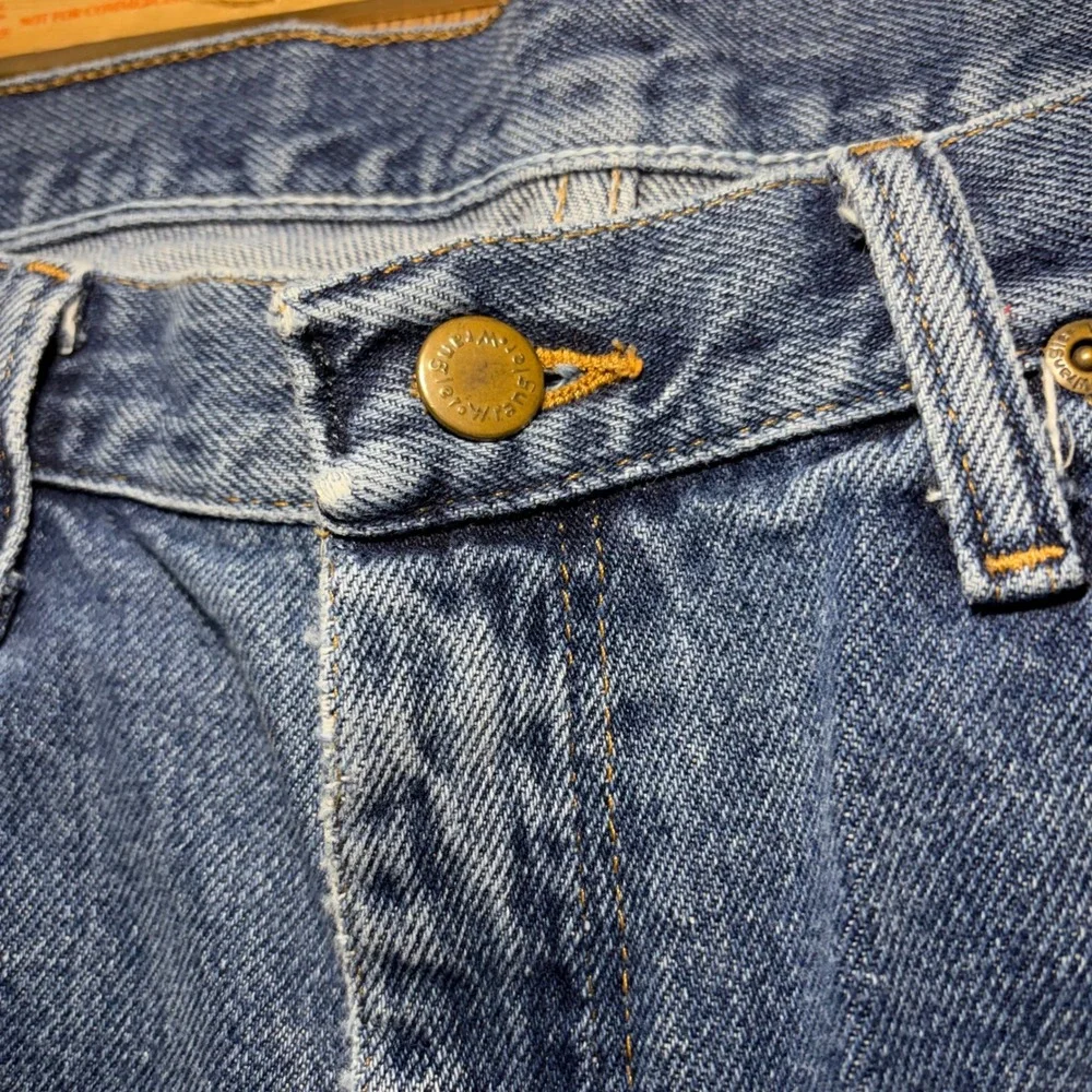 Wrangler Mens 32x30 Straight Leg Denim Jeans Blue y2k 100% Cotton western casual